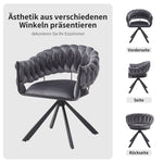 Dining Chair Set of 4, Modern Velvet Ergonomic Vanity Metal Legs, Grey