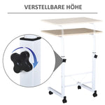 Side Table Adjustable Mobile C-Table, Chipboard & Steel