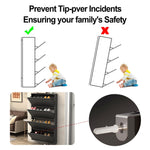 Metal Shoe Cabinet 4 Flip Drawers Narrow Wall Mount Black