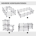 Small Animal Outdoor Enclosure, Flexible Metal Mesh, Black