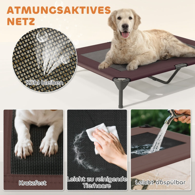 Outdoor Dog Bed, Raised, Large Dogs, Coffee