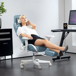Gaming Chair with Reclining Function, Ergonomic, Faux Leather Blue