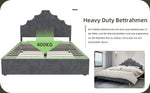Modern Minimalist Soft Bed, 160*200CM, Gray