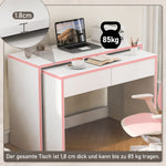 Desk + Chest of Drawers, 2-in-1 Extendable Compact Foldable, 1.8cm Thick Wood