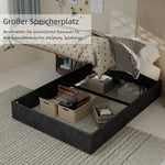 Bed Frame 140x200cm with Gas Lift - Dutch Velvet Grey