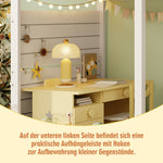 Bunk Bed with Storage Stairs and Fall Protection, 90x200cm, White Solid Wood