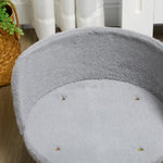 PawHut Dog Bed Cat Bed Sofa with Non-Slip Wooden Feet and Cushion, Grey