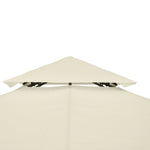 Replacement Roof for Metal Gazebo 3x3m Garden & Patio, Cream White Polyester
