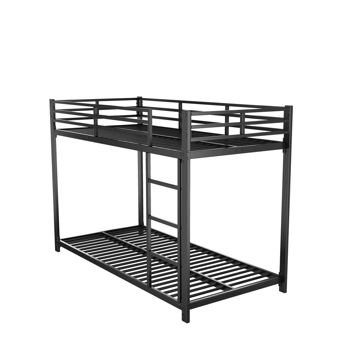 Bunk Bed 90x200 Classic Iron Frame - Black