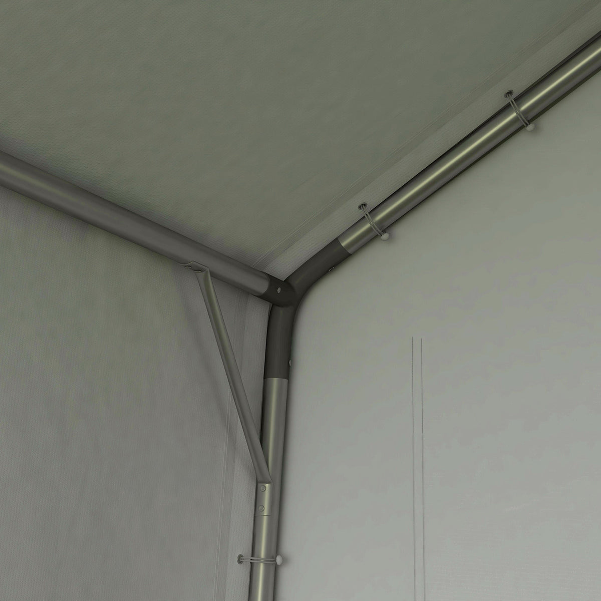 Garage Tent 2.1x3.6m Storage UV Protection Water-Repellent, Dark Grey