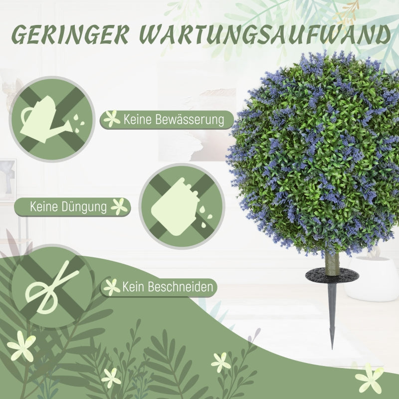 Artificial Lavender Plants, 60cm UV Protection, Green