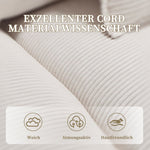 Double Sofa, Modern Simple Feather Bed Cozy Spacious, Beige