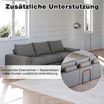 Boneless Couch with Chaise, L-shaped Modern Upholstered Corduroy