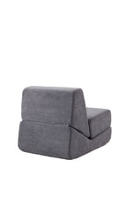 Small Sofa Bed, Foldable Chaise Lounge Foam Floor Sofa, Grey