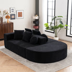 Boneless Sofa, Segmented Cloud Modular No Assembly, Chenille Fabric