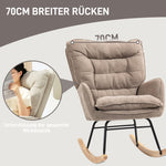 Rocking Chair, Armrests, Nursing, 120kg Load Capacity, Brown
