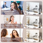 LED Vanity Mirror, 3 Light Modes, Dimmable, USB, White