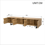 Low TV Stand Five-Door Cabinet Unique Design 191cm