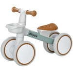 Balance Bike with Adjustable Seat and Whisper Wheels for 1-3 Years, Green and White
