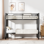 Children's Bunk Bed 90x200cm Convertible to 2 Beds, Black
