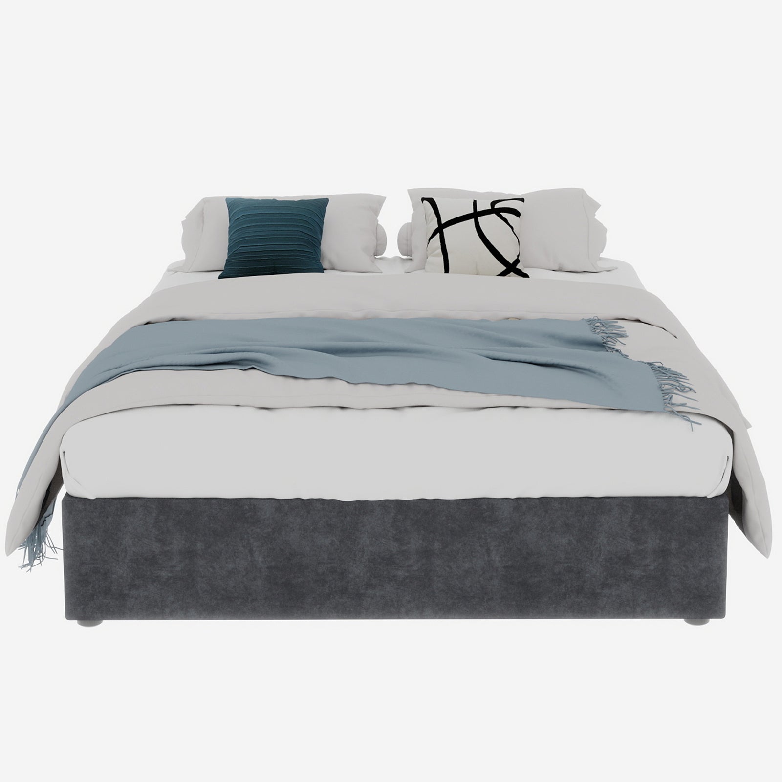Bed Frame 160x200cm Lift Storage - Dutch Velvet Grey