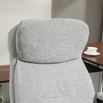 Office Chair, Rocking Function, Ergonomic, Height-Adjustable, Padded, Light Grey