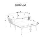 Garden Sofa with Cushions and Pillows, Outdoor Sun Lounger and Furniture Set, Beige