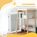 Dog Gate Foldable 3-Panel Stair Safety Barrier, White