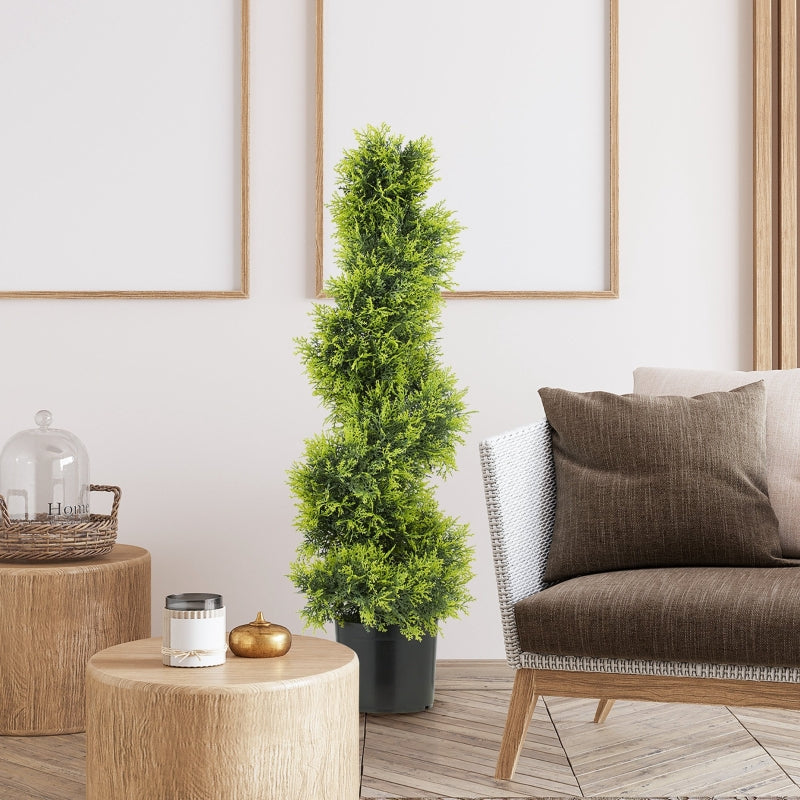 Artificial Cypress 90cm Spiral Shape Plant, Plastic