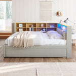 Sofa bed 140*200 Pull-Out 90*190 USB Storage, Light Grey