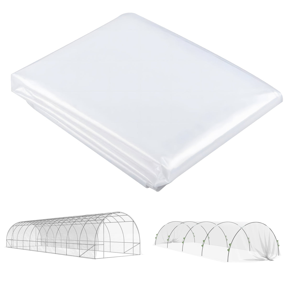 Greenhouse Film, 6x10m Waterproof UV Protection, Transparent Plastic