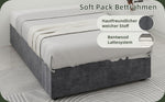 Modern Simple Style Bed Frame 90*200cm Gas Lift Storage Dutch Velvet Grey