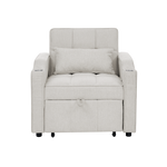 3-in-1 Sofa Bed Slide-to-Transform USB Charging - Beige