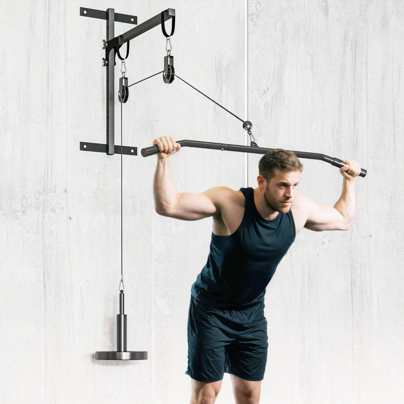 Fitness Lat Pulldown Cable Pulley System Home Strength Training