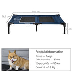 Dog Bed Outdoor Cat Bed, Metal & Oxford Fabric, Blue