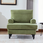 Modern Minimalist Lounger Sofa with Storage Pockets and Wooden Legs, Chenille