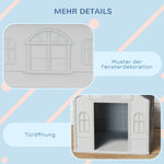 Dog House, Gable Roof, Weatherproof, Grey