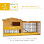 Rabbit Hutch 2 Levels, Outdoor Run, Fir Wood