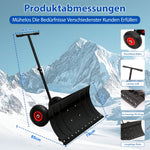 Snow Shovel with Wheels, 5-Stage Adjustable Extra Wide 74 cm, PE Material