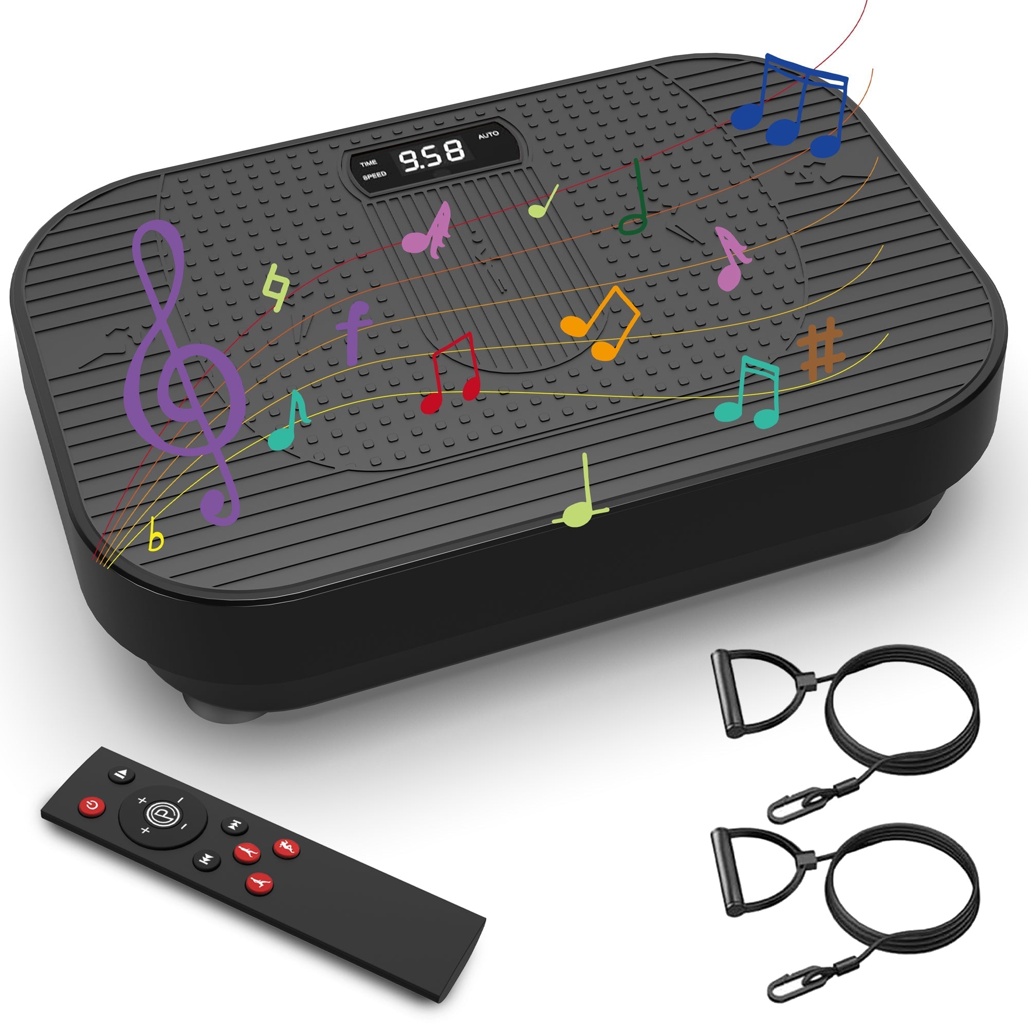 Vibration Plate Full Body Workout Fitness Platform with BT Music, Home Gym Device
