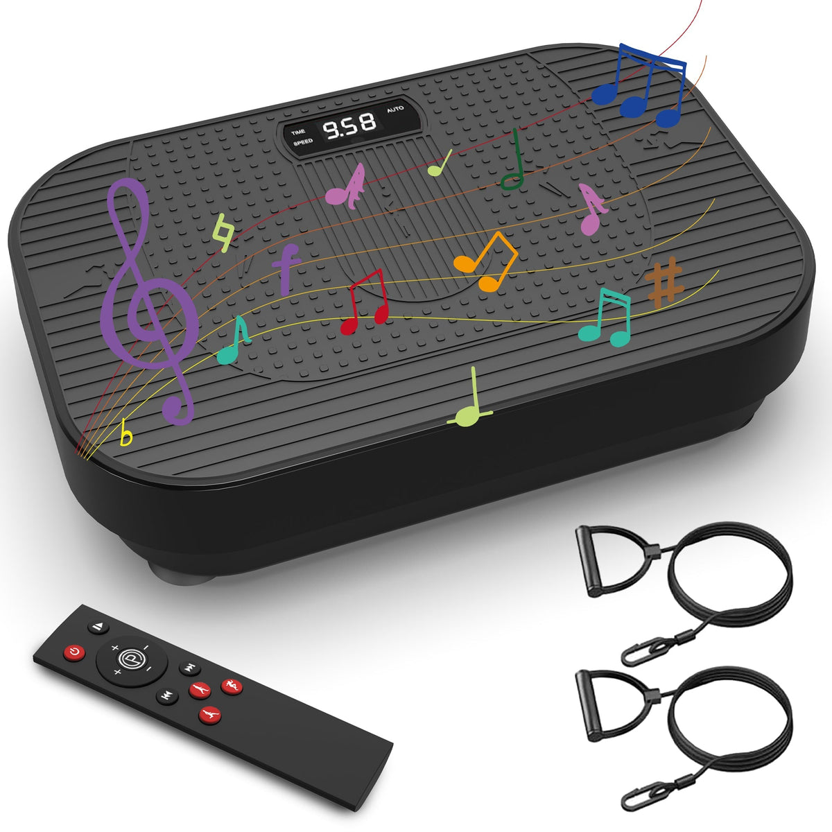 Vibration Plate Full Body Workout Fitness Platform with BT Music, Home Gym Device