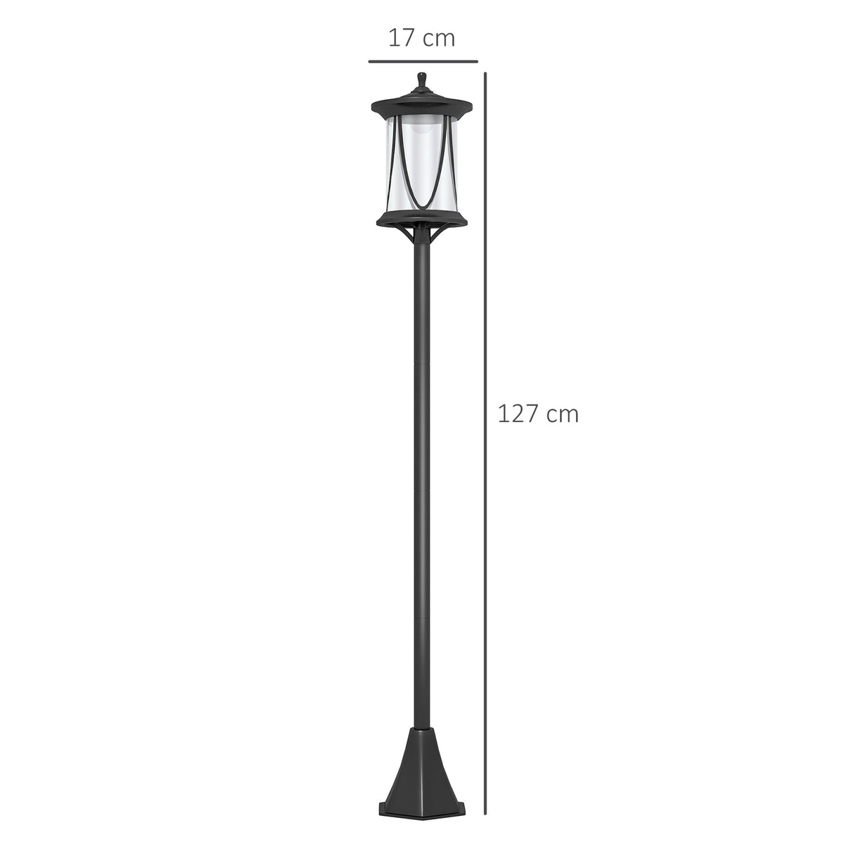 Solar Street Light LED, Cool White, Waterproof, Black