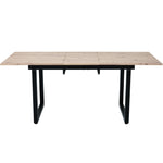 Extendable Dining Table 140/180cm Rectangular Industrial Foldable - Oak Look/Black