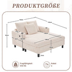 Chaise Longue Recliner with Cupholders, USB, LED Lighting, Soft