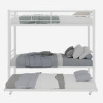 Meta Twin over Twin Bunk Bed, Heavy-Duty Stable Low Noise Safety Railing, Metal