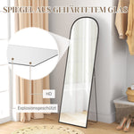 Full Length Mirror, Standing, Aluminum Alloy Frame, Black