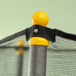 Children's Trampoline, Ø140 cm, with Safety Net, Black Steel Plastic