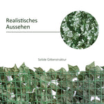 Artificial Hedge Privacy Screen 300 x 150 cm Dark Green