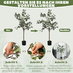 Artificial Eucalyptus Tree, Large 150 cm, Cement