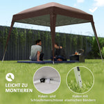 Gazebo Replacement Roof 3x3m, Water-Repellent, Stable, Coffee
